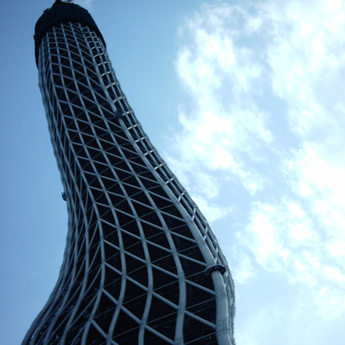 【画像】下からミニデジで撮影した東京スカイツリー