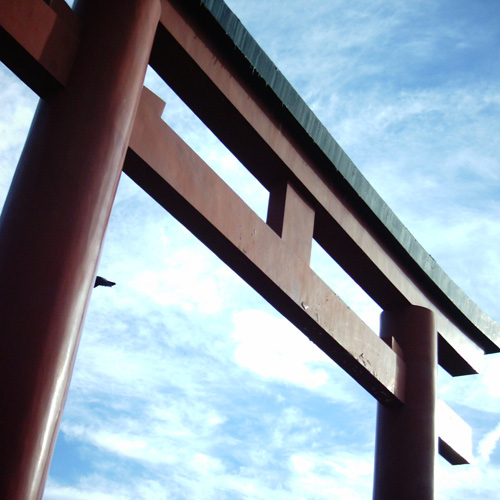 ミニデジ（MiniDigi）で撮影した鎌倉鶴岡八幡宮の鳥居