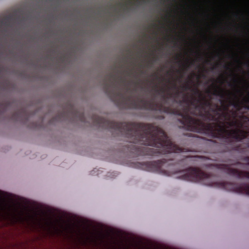 【画像】リーフレットに記載の木村伊兵衛「板塀」秋田 追分 1953年