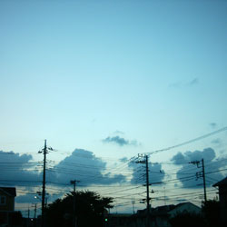 ミニデジ（MiniDigi）で撮影した夕焼け空と街並み